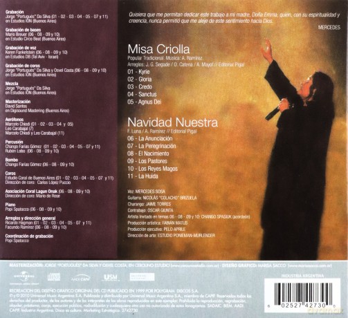 Sosa.Mercedes: Misa Criolla [CD]