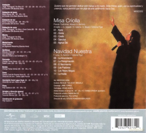 Sosa.Mercedes: Misa Criolla [CD]