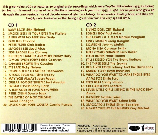 Britain's Greatest Hits 1959 [2CD]
