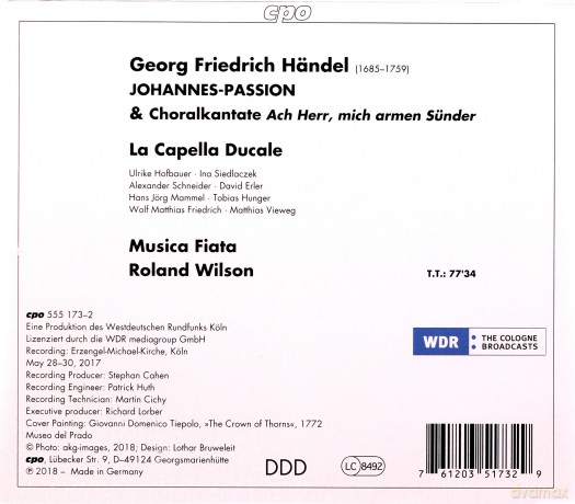Handel: Johannes-Passion [CD]