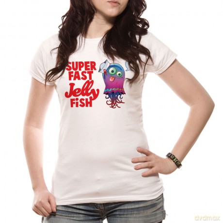 Gorillaz: Jellyfish White, Womens (L) [T-SHIRT]