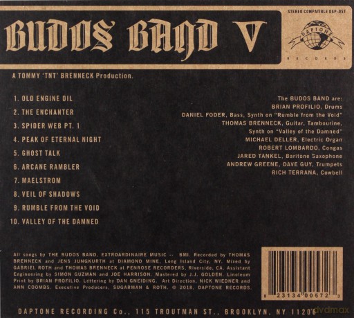 Budos Band:  V Daptone Records [CD]