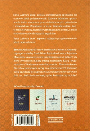 Zemsta. Lektura z opracowaniem - Aleksander Fredro [KSIĄŻKA]