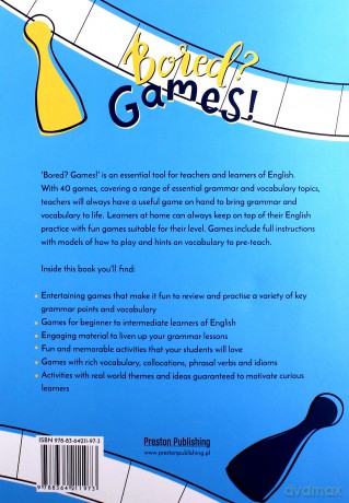Bored games part 1. English board games for learners and teachers. Gry do nauki angielskiego poziom A1-B1 - Ciara Fitzgerald, Daniel Łukasiak [KSIĄŻKA]