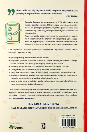 Cud terapii Gersona. Sprawdzony program żywieniowy leczenia raka i innych chorób - Charlotte Gerson, Morton Walker [KSIĄŻKA]