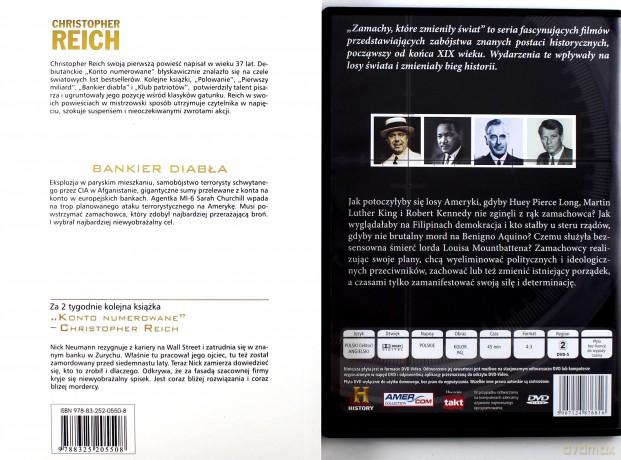 Kolekcja Sensacji 07: Bankier diabła - Christopher Reich + Zamachy, które zmieniły świat - Robert Kennedy, Huey Long, Martin Luther King, Louis Mountbatten, Benigno Aquino [książka]+[DVD]