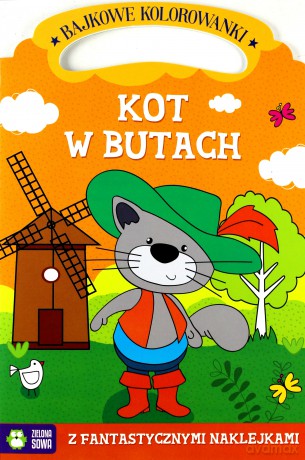 Kot w butach. Bajkowe kolorowanki [KSIĄŻKA]