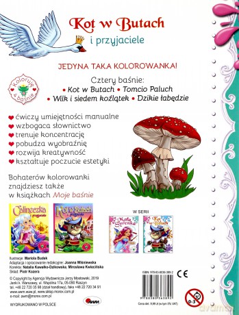 Kot w butach. Koloruję 4 baśnie - Mariola Budek [KSIĄŻKA]