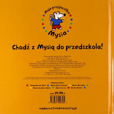 Mysia w przedszkolu - Lucy Cousins [KSIĄŻKA]