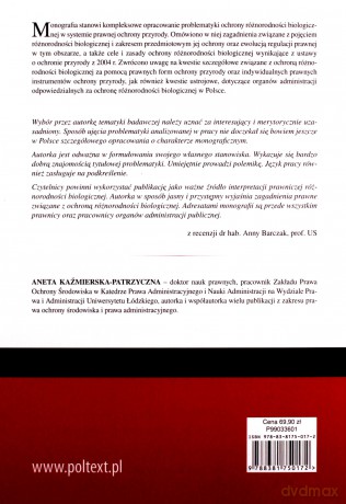 Ochrona różnorodności biologicznej w systemie prawnej ochrony przyrody - Aneta Kaźmierska-Patrzyczna [KSIĄŻKA]