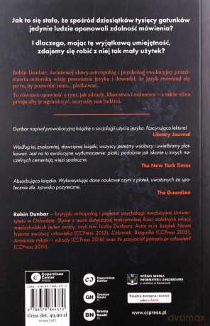 Pchły plotki a ewolucja języka. Dlaczego człowiek zaczął mówić - Robin Dunbar [KSIĄŻKA]