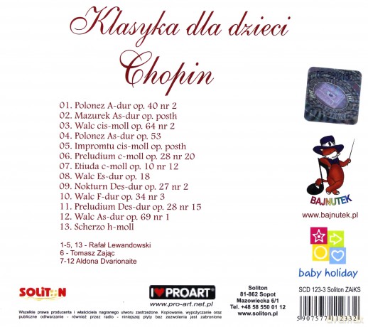 Klasyka dla dzieci: Chopin (digipack) [CD]