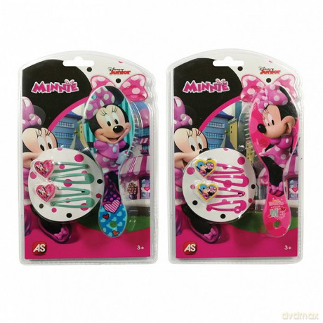 Szczotka do włosów i spinki Minnie mix wzorów