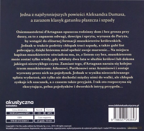 Trzej muszkieterowie - Aleksander Dumas [AUDIOBOOK]