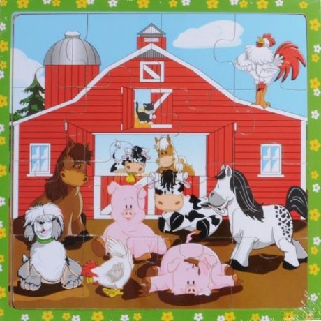 Układanka drewniana. Wesoła obora [PUZZLE]