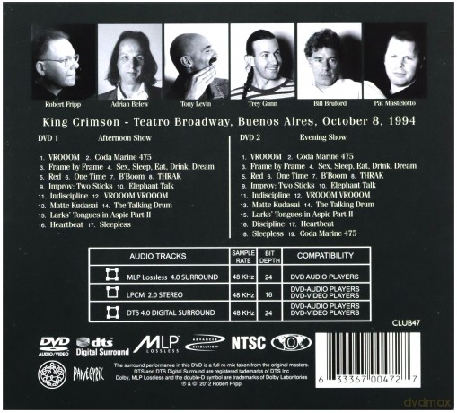 King Crimson: Live In Argentina 1994 [2DVD]