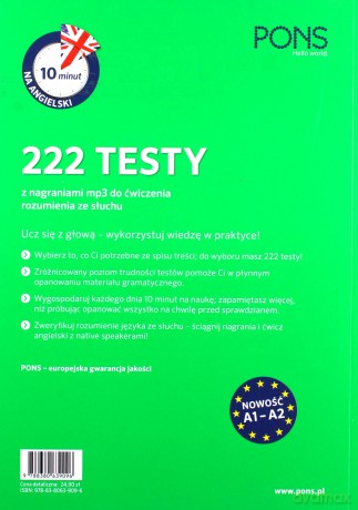10 minut na angielski. 222 testy [KSIĄŻKA]