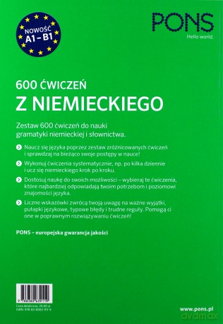 600 ćwiczeń z niem. z kluczem A1-B2 [KSIĄŻKA]