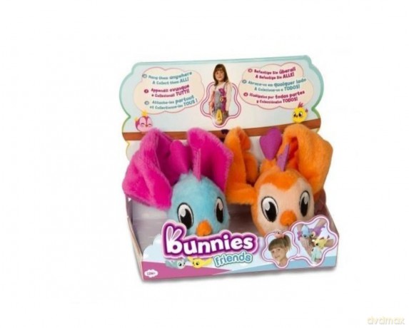 Bunnies friends Króliczek z magnesem pluszowy 2pak