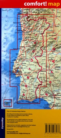 Comfort!map Portugal 1:500 000 mapa