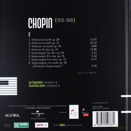 Fryderyk Chopin Tom 02. Ivo Pogorelić: Scherza, Impromptus (digibook) [CD]