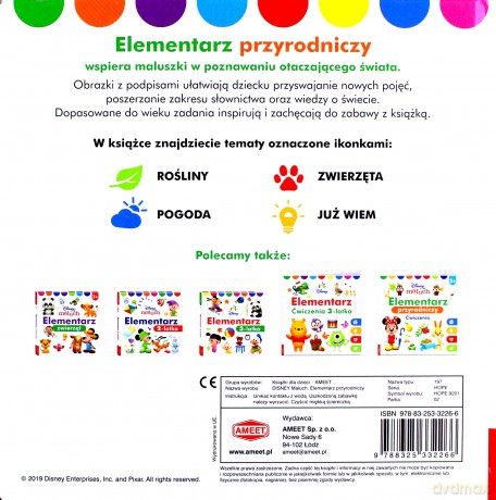 Disney Maluch. Elementarz przyrodniczy [KSIĄŻKA]