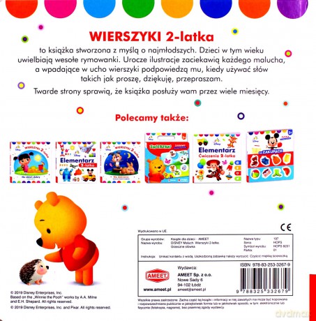 Disney Maluch. Wierszyki 2-latka. Grzeczne słówka [KSIĄŻKA]