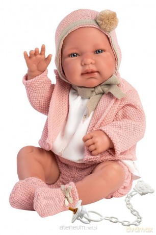 Lalka 84318 bobas Tina w różowym sweterku 43 cm