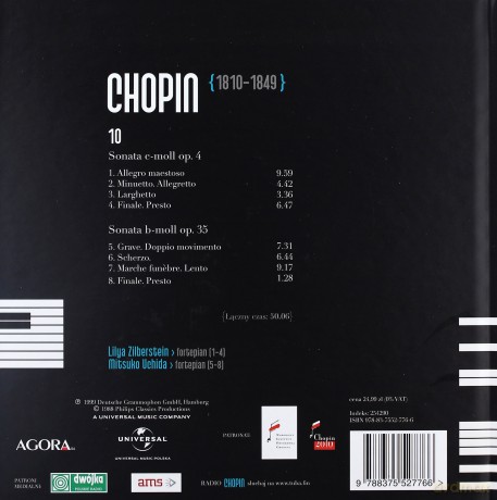 Fryderyk Chopin Tom 10. Lilya Zilberstein: Sonaty 1 (digibook) [CD]
