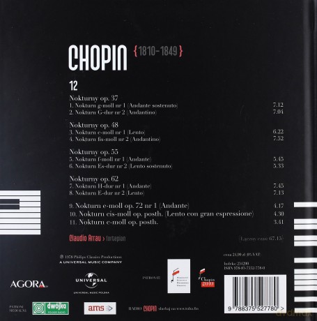 Fryderyk Chopin Tom 12. Claudio Arrau: Nokturny 2 (digibook) [CD]