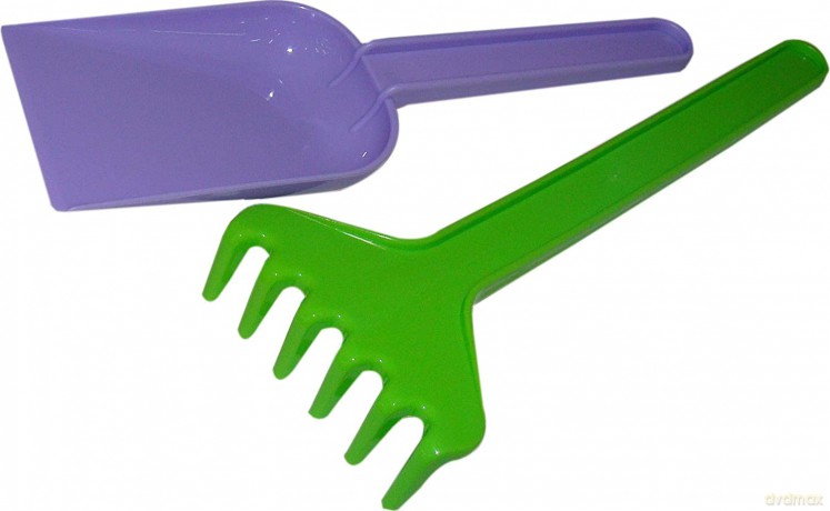 Łopatka i grabki do piasku 18 cm 0507