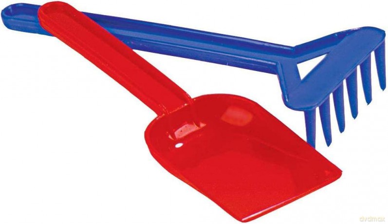 Łopatka i grabki do piasku 18 cm 0507