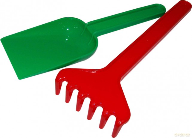 Łopatka i grabki do piasku 18 cm 0507