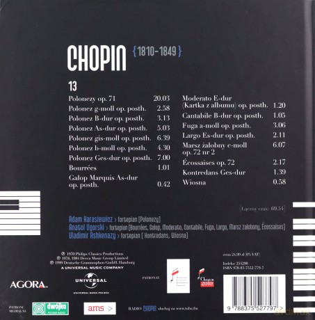 Fryderyk Chopin Tom 13. Adam Harasiewicz: Polonezy 2, Tańce (digibook) [CD]