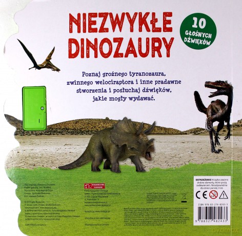 Niezwykłe dinozaury 10 głośnych dźwięków [KSIĄŻKA]