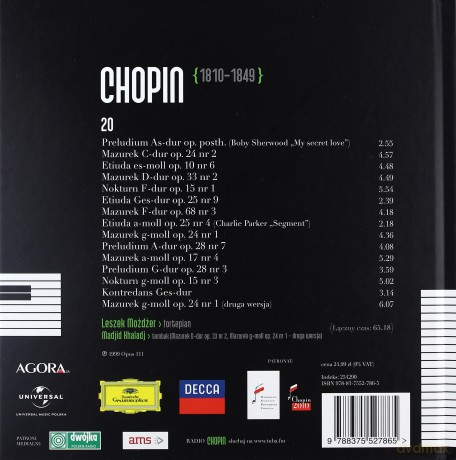 Fryderyk Chopin Tom 20. Leszek Możdżer: Jazz, Impresje (digibook) [CD]