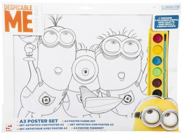 Plakat do malowania A3 Minionki