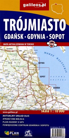 Plan -Trójmiasto. Gdańsk-Gdynia-Sopot 1:17 000
