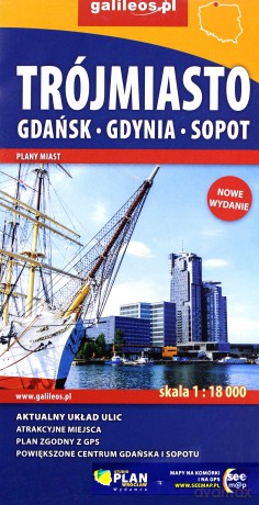 Plan -Trójmiasto. Gdańsk-Gdynia-Sopot 1:17 000