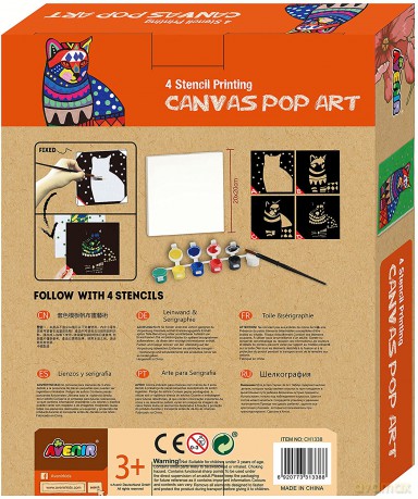 Płótno Pop art Kot