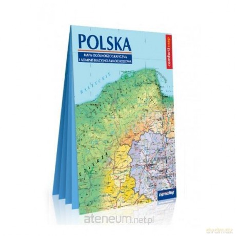 Polska. Mapa ogólnogeograficzna i administracyjno-samochodowa 1:1 000 000