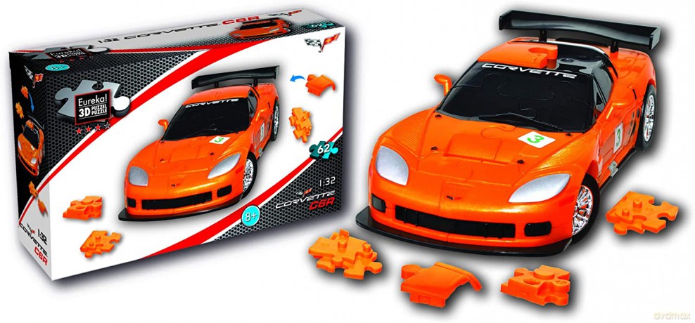 Puzzle 3D Cars - Corvette C6R - poziom 3/4 [GRA]