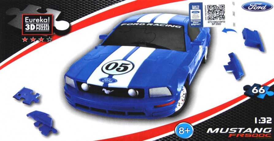 Puzzle 3D Cars - Ford Mustang - poziom 3/4 [GRA]
