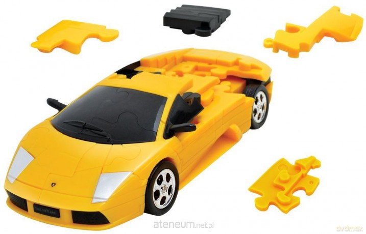 Puzzle 3D Cars - Lamborghini żółty - poziom 4/4 [GRA]