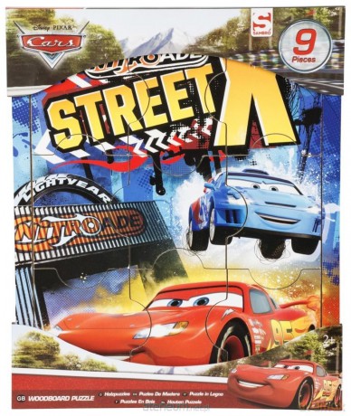 Puzzle drewniane Cars Auta 9 el.