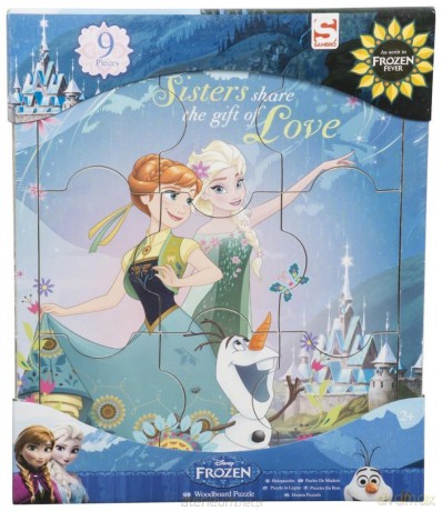 Puzzle drewniane Frozen 9 el.