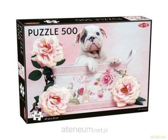 Puzzle Puppy and Roses 500 el. [PUZZLE]