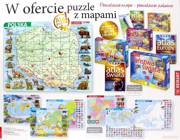 Puzzle ramkowe - Świat administracyjna [PUZZLE]