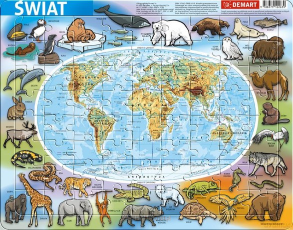 Puzzle ramkowe - Świat fizyczna [PUZZLE]