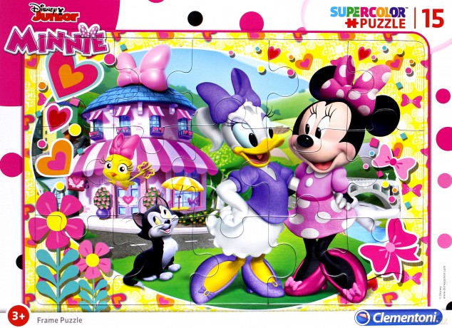Puzzle ramkowe 15 Super kolor Minnie happy helpers [PUZZLE]